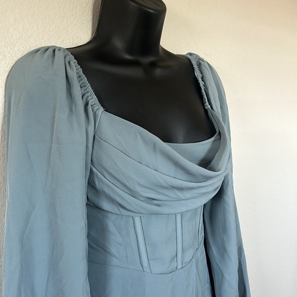 Princess Polly Lillie Long Sleeve Corset Style Blue Sage
Mini Dress - Picture 8 of 12
